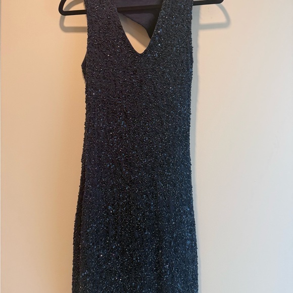Haute Hippie Midnight Blue Beaded with sequins Stunning Mini Dress - Picture 1 of 4